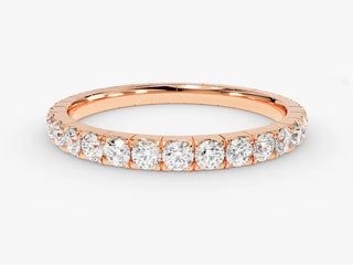 0.90 TCW Round Cut Eternity Moissanite Diamond Wedding Band