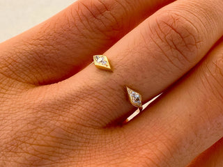 0.09 TCW Round Cut Vintage Open Moissanite Diamond Wedding Band
