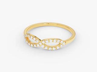 0.27 TCW Round Cut Unique Infinity Moissanite Diamond Wedding Band