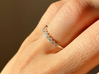 0.14 TCW Round Cut Bezel Eternity Moissanite Diamond Wedding Band