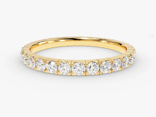 0.90 TCW Round Cut Eternity Moissanite Diamond Wedding Band