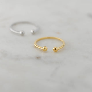 Minimalist Open Beade Wedding Band For Women