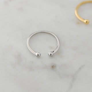 Minimalist Open Beade Wedding Band For Women