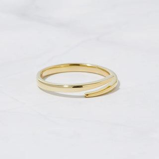 Stunning Plain Spiral Open Adjustable Wedding Band