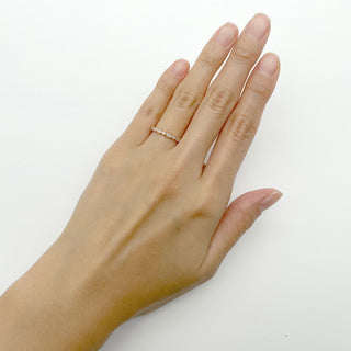 0.12 TCW Round Cut Vintage Milgrain Moissanite Diamond Wedding Band