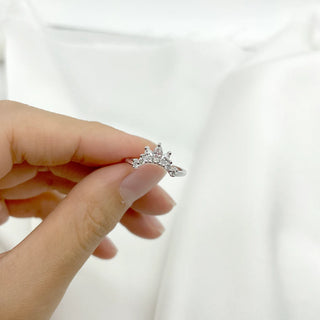 0.32 TCW Round & Marquise Crown Shape Moissanite Diamond Wedding Band