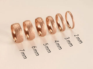 Hammered Matte Classic Plain Wedding Band For Men And Women