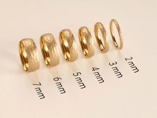 Hammered Matte Classic Plain Wedding Band For Men And Women