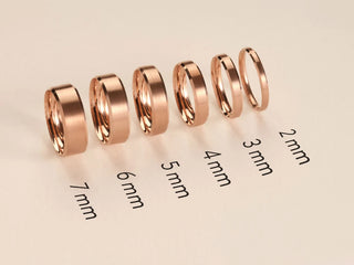 Beveled Edge Matte Classic Plain Wedding Band For Men And Women