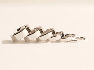 Beveled Edge Polished Classic Plain Wedding Band For Men And Women