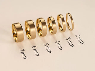 Beveled Edge Matte Classic Plain Wedding Band For Men And Women