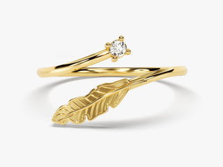 0.03 TCW Round Cut Leaf Shape Open Moissanite Diamond Wedding Band