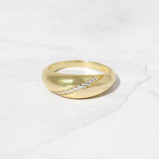 0.12TCW Minimalist Round Dom Moissanite Diamond Wedding Band