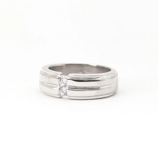 0.18 TCW Unique Round Cut 2 Stone Moissanite Diamond Wedding Band