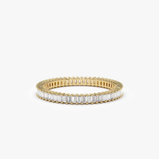 0.75 TCW Baguette Cut Eternity Moissanite Diamond Wedding Band