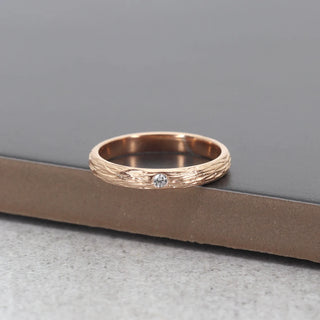 0.02 TCW Round Cut Vintage Moissanite Diamond Wedding Band