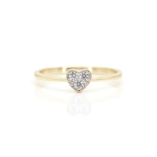 0.10 TCW Round Cut Heart Shape Bezel Moissanite Diamond Wedding Band