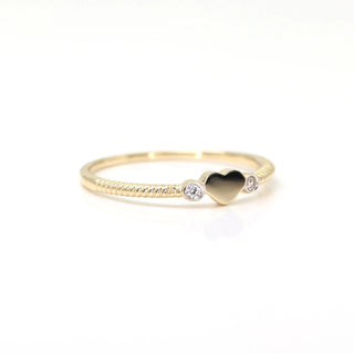 0.03 TCW Round Cut Heart Twist Moissanite Diamond Wedding Band