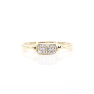 0.10 TCW Round Cut Rectangular Bar Moissanite Diamond Wedding Band