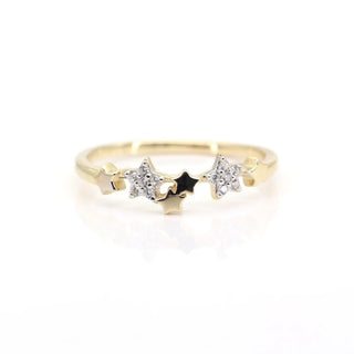 0.07 TCW Round Cut Multi Star Cluster Moissanite Diamond Wedding Band