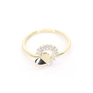 0.13 TCW Round Cut Heart Shaped Cluster Moissanite Diamond Wedding Band