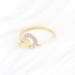 0.13 TCW Round Cut Heart Shaped Cluster Moissanite Diamond Wedding Band