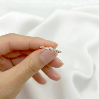 0.25 TCW Vintage Round Cut Channel Set Moissanite Diamond Wedding Band