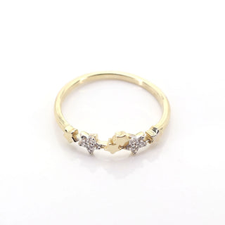 0.07 TCW Round Cut Multi Star Cluster Moissanite Diamond Wedding Band