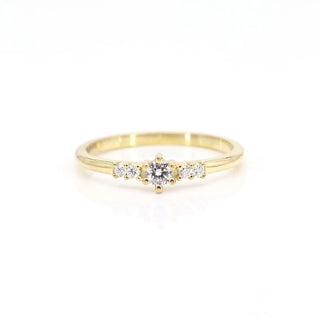 0.18 TCW Unique Round Cut Cluster Moissanite Diamond Wedding Band