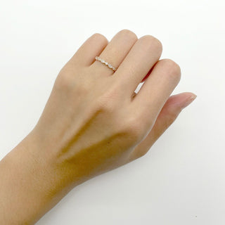 0.12 TCW Round Cut Vintage Milgrain Moissanite Diamond Wedding Band