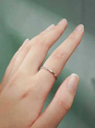 0.10 TCW Round Cut Petite Moissanite Diamond Wedding Band