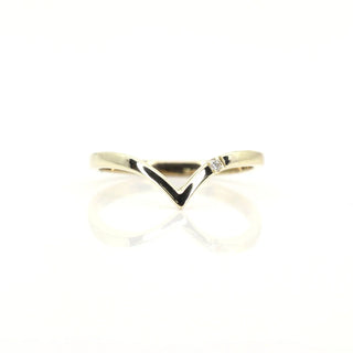 0.01 TCW Minimalist Round Cut Chevron Moissanite Diamond Wedding Band