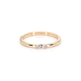 0.075 TCW Unique Marquise Cut Solitaire Moissanite Diamond Wedding Band