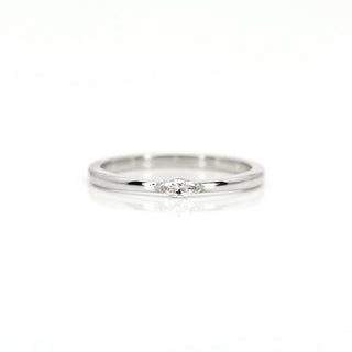 0.075 TCW Unique Marquise Cut Solitaire Moissanite Diamond Wedding Band