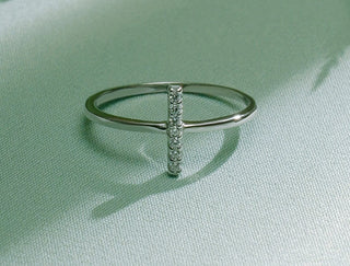 0.10 TCW Round Cut Bar Set Cluster Moissanite Diamond Wedding Band