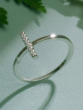 0.10 TCW Round Cut Bar Set Cluster Moissanite Diamond Wedding Band