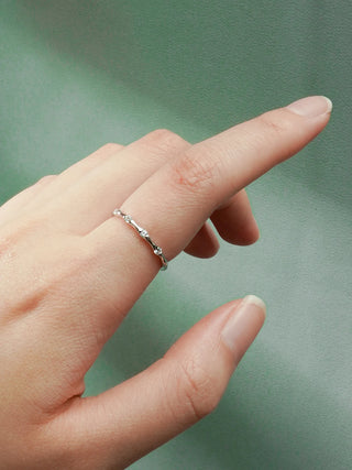 0.10 TCW Round Cut Petite Moissanite Diamond Wedding Band