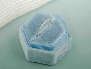 0.25 TCW Round Cut Unique Bezel Eternity Moissanite Diamond Wedding Band