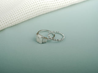0.25 TCW Round Cut Unique Bezel Eternity Moissanite Diamond Wedding Band