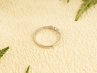 0.10 TCW Round Cut Cluster Moissanite Diamond Wedding Band