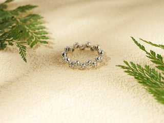 0.30 TCW Round Cut Bezel Eternity Moissanite Diamond Wedding Band
