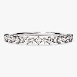 0.26 TCW Round Cut Alternative Half Eternity Moissanite Diamond Wedding Band