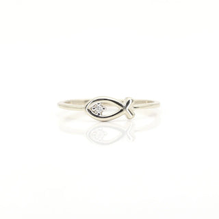 0.025 TCW Round Cut Fish Shape Moissanite Diamond Wedding Band