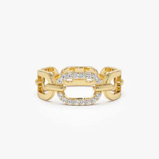 0.08 TCW Round Cut Chain Link Moissanite Diamond Wedding Band