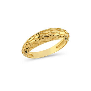 Minimalist Snakeskin Dom Unique Wedding Band For Men & Women