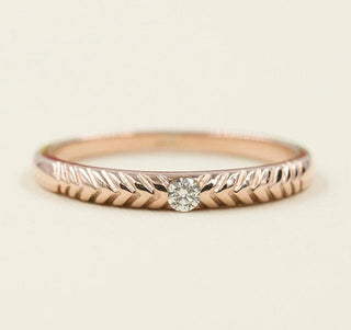 0.05 TCW Round Cut Arrow Milgrain Moissanite Diamond Wedding Band