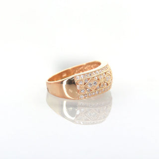 0.52 TCW Antique Round Cut Cluster Moissanite Diamond Wedding Band