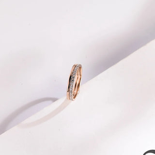 0.38 TCW Round Cut Unique Eternity Pave Moissanite Diamond Wedding Band