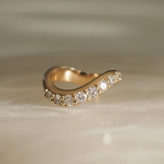 0.90TCW Round Waves Channel Set Eternity Moissanite Diamond Wedding Band