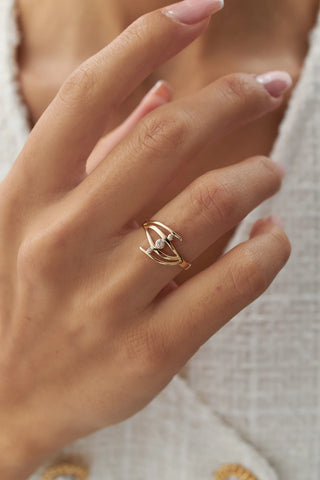 0.08 TCW Round Cut Third Eye Moissanite Diamond Wedding Band